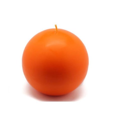 ZEST CANDLE Zest Candle CBZ-029 4 in. Orange Ball Candles -2pc-Box CBZ-029